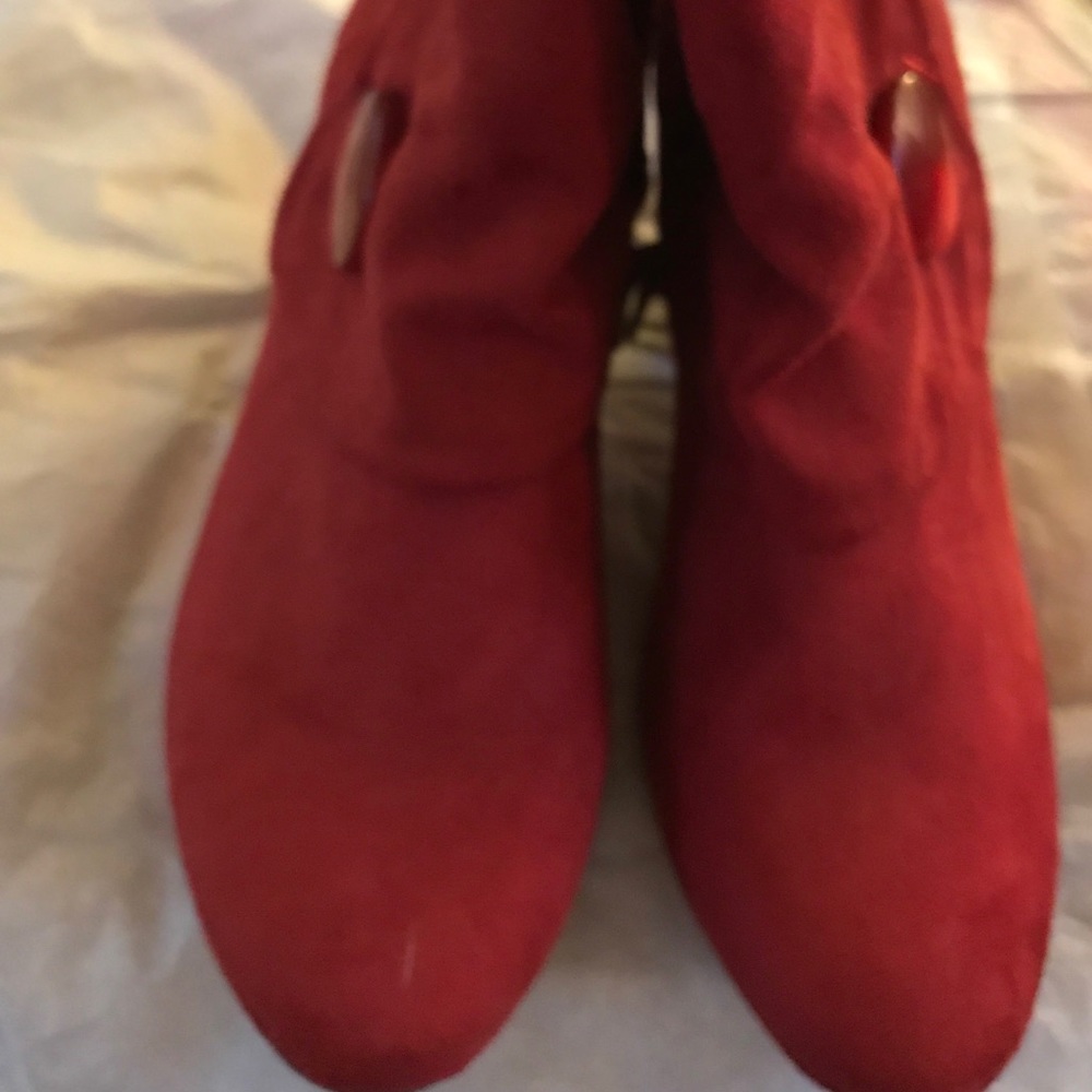 Red Booties  PRICED TO SELL